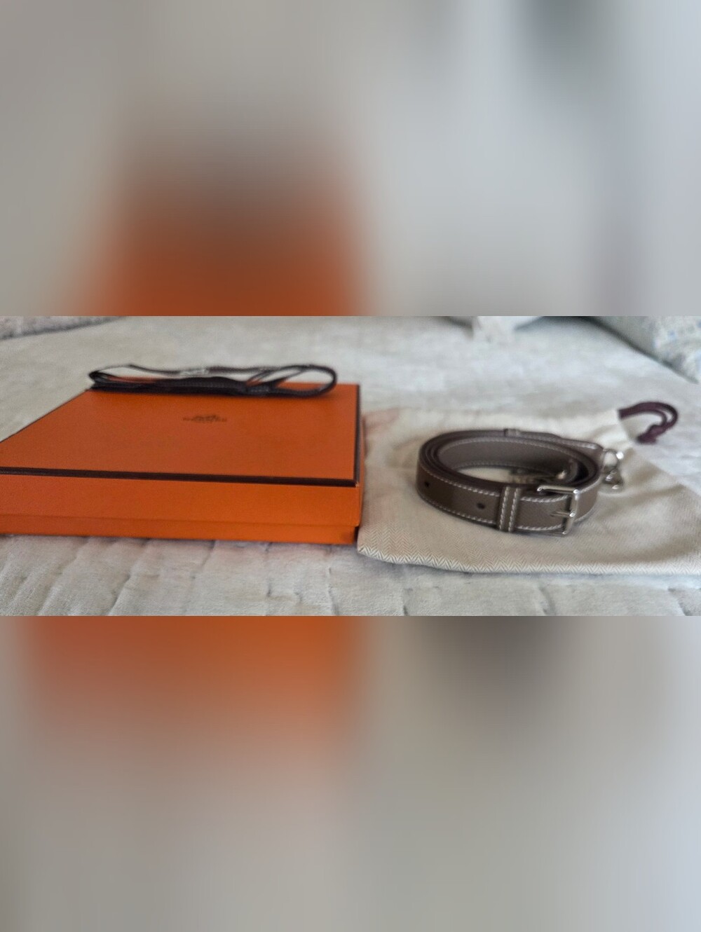 Hermes A-strap 20mm leather bag strap
